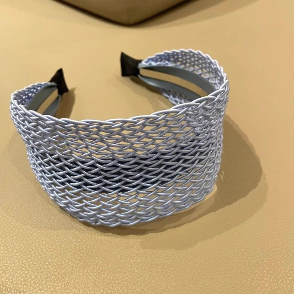 Wide Edge Hairpin Relaxed Hollow Woven Hair Ornament Fashion Hair Hoop  Women Girls
