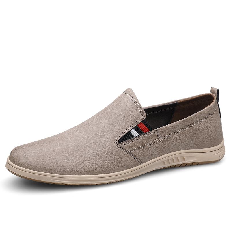 

МодаМужские Повседневные Кожаные Лоферы Мужская Повседневная Обувь для Ходьбы Удобные Мокасины Слипоны Обувь для Лодки Ручная Работа Обувь для Вождения Легкие Ленивые Балетки 44 песочный