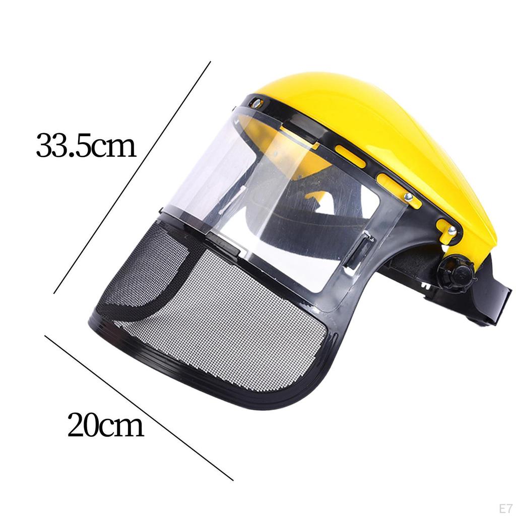 Ochranný štít na obličej s motorovou pilou, sečení kartáčů, ochranný štít na obličej, ochranný povrch, helma, síťovaný štít pro terénní úpravy