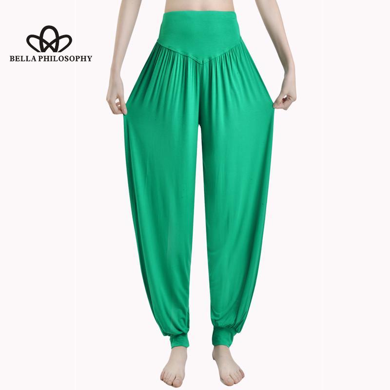 Women's Yoga Pant Elastic Lady Pants Loose Modal Cotton Soft Dance Harem Pants Sports