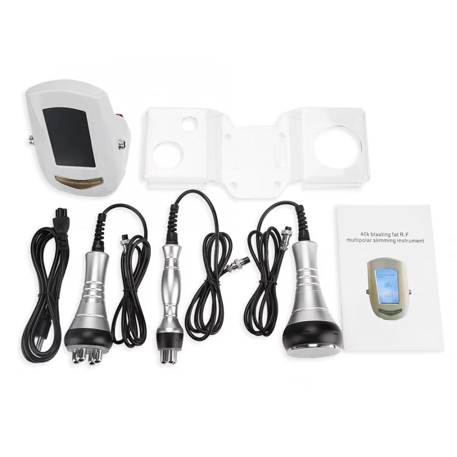40K Cavitation Ultrasonic 3 In 1 Tool - Multi-Polar Frequency Body Slimming Machine for Anti-Wrinkle Rejuvenation & Skin Tighten