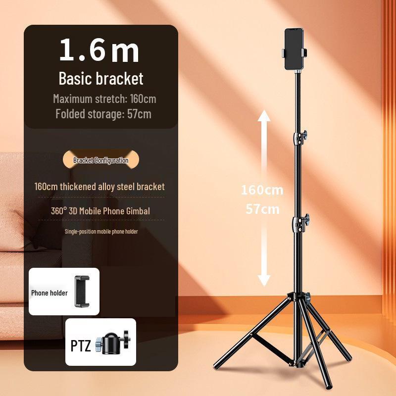 Floor-Standing Tripod Stand for Mobile Phone Photography and Live Broadcasts