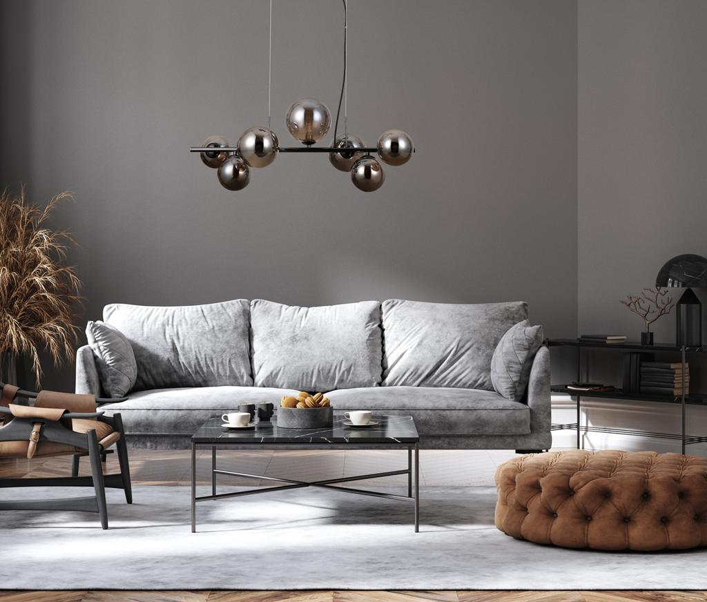 Hängeleuchte Canello 7 G9 Schwarz Chrom Italux Pnd-406007-7A-Bcr