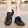 Summer Men Beach Sandals Anti-slip Breathable Casual Shoes Fashion Versatile Hook&Loop Walking Shoes Roman Style Sneakers Hombre