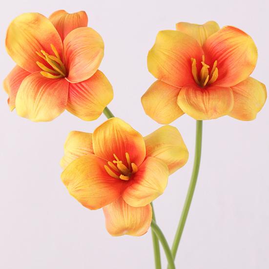 Simulated Tulips Bouquet Realistic Touch PU Petals Fading Vitality Bendable Stems Maintenance-Free Fake Tulips Home Decor