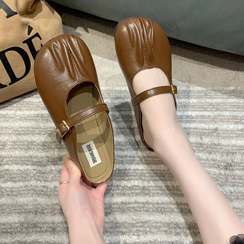 Baotou Half Slippers Women's Summer Wear New Flat Casual Pregnant Women Lazy Shoes Mu