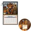 Crafting Project for Adults Highland Cow Farmhouse Calendar DIY Kit 12 Months, Handmade Rustic Theme Craft Set Paper And Cloth Set, Home Office Decor
