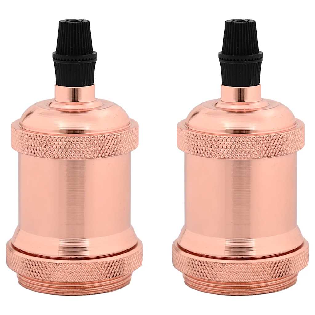 Lamp Holder Set 2 pcs Rose Gold E27