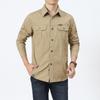 New Men's Long-sleeved Shirt for Spring and Autumn Trendy Cotton Casual Large-size Men's Shirt