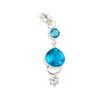 Swiss Blue Topaz Gemstone 925 Sterling Silver Jewelry Handcrafted Pendant 2.00" PP-5-6