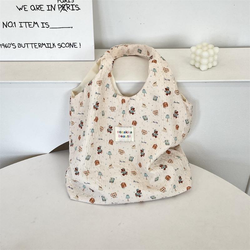 5 Embossed Vest Bag Large Capacity Shoulder Handbag Daily Leisure Student Print Female
