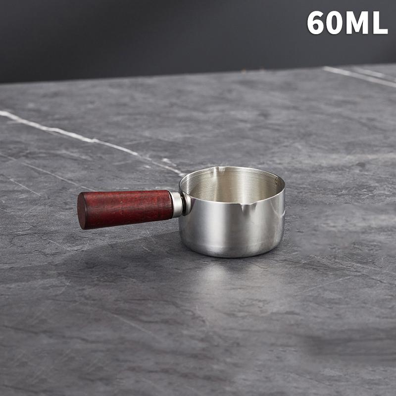 

1 шт. Чашка для соуса из нержавеющей стали, Чашка для западного соуса, Чашка для заправки стейка, Деревянная ручка, Блюдце для обмакивания томатного салата, Кухонный инструмент