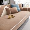 Velvet Skin-Friendly Sofa Cushion Four Seasons Universal Non-Slip Living Room Sofa Set Solid Colour Chenille Thickened Sofa Back