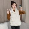 Down cotton vest women's short autumn and winter new stand-up collar thickened cotton-padded clothes fashion vest vest vest jacket