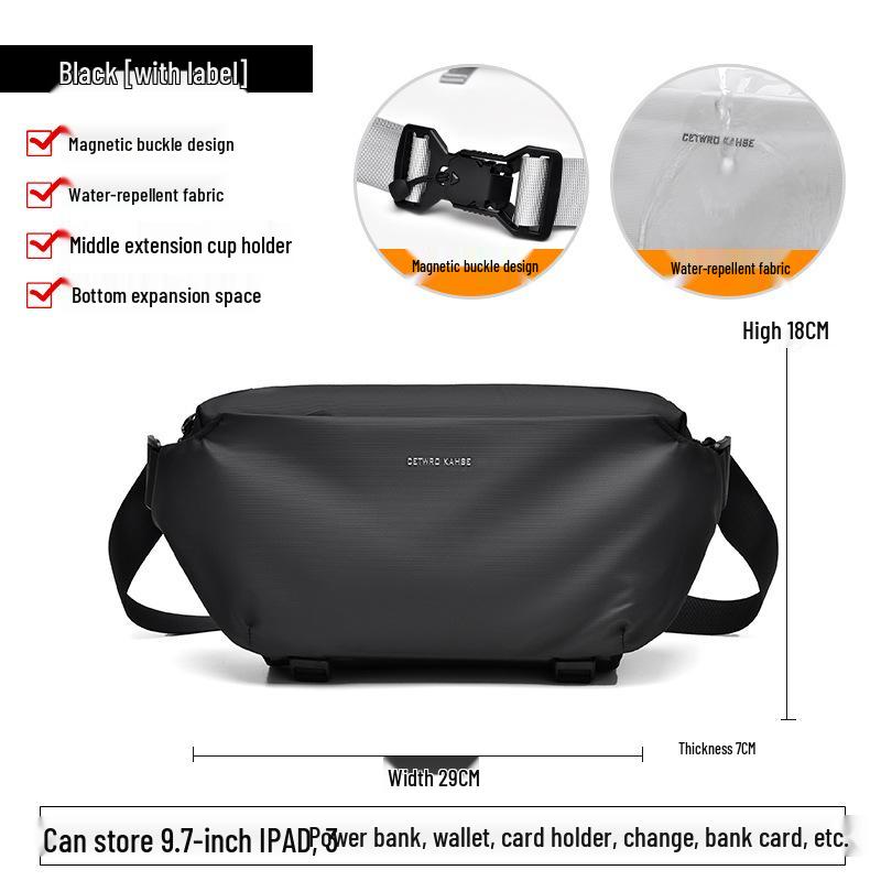 

Мужская вместительная сумка-мессенджер для велоспорта на открытом воздухе - Функциональная, высококлассная дорожная сумка через плечо для повседневного использования