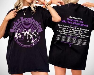 Tričko Black Sabbath Back To The Beginning Tričko Heavy Metal Darček pre Fanúšikov Grafické Tričko s Krátkym Rukávom Unisex Pánske Dámske Letné