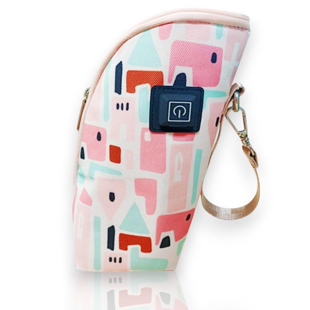 HapiChil Comfortable Milk Warmer Worker Baby Bottle Warmer with Japanese Instructions Pouch-Style [Childcare Selection] Portable, USB-Powered,