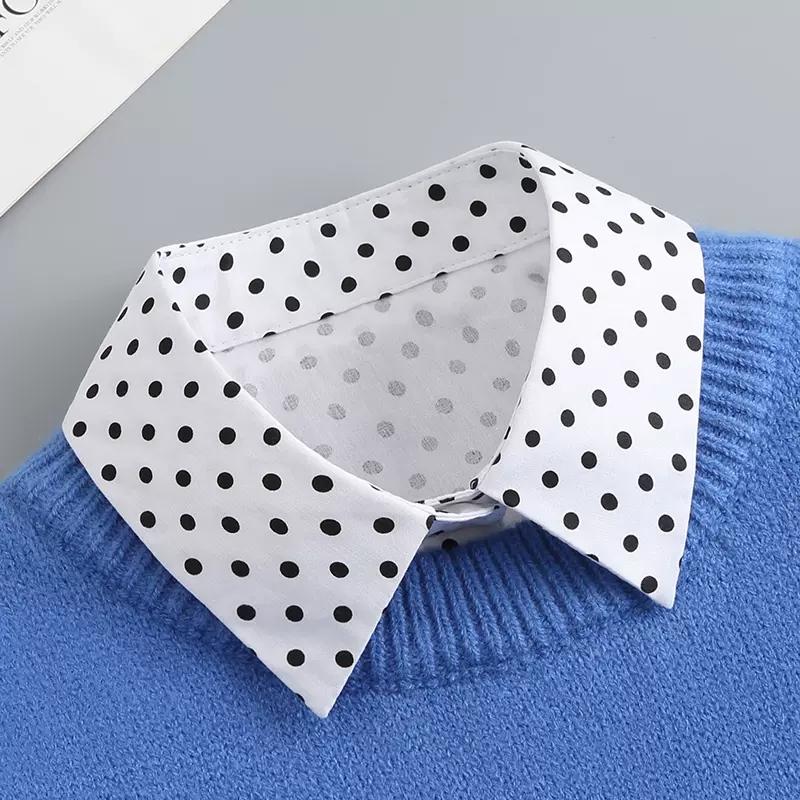 Białe Sztuczne Kołnierzyki Dla Kobiet Krata Klapa Odpinany Kołnierzyk Koszula Koronka Stójka Fałszywy Kołnierzyk Kobieta Zdejmowany Krawat Nep Kraagie