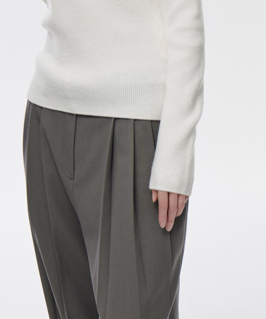 MUSINSA STANDARD WOMAN Women'S Ribbed Slim Crew Neck Knit [Ivory]