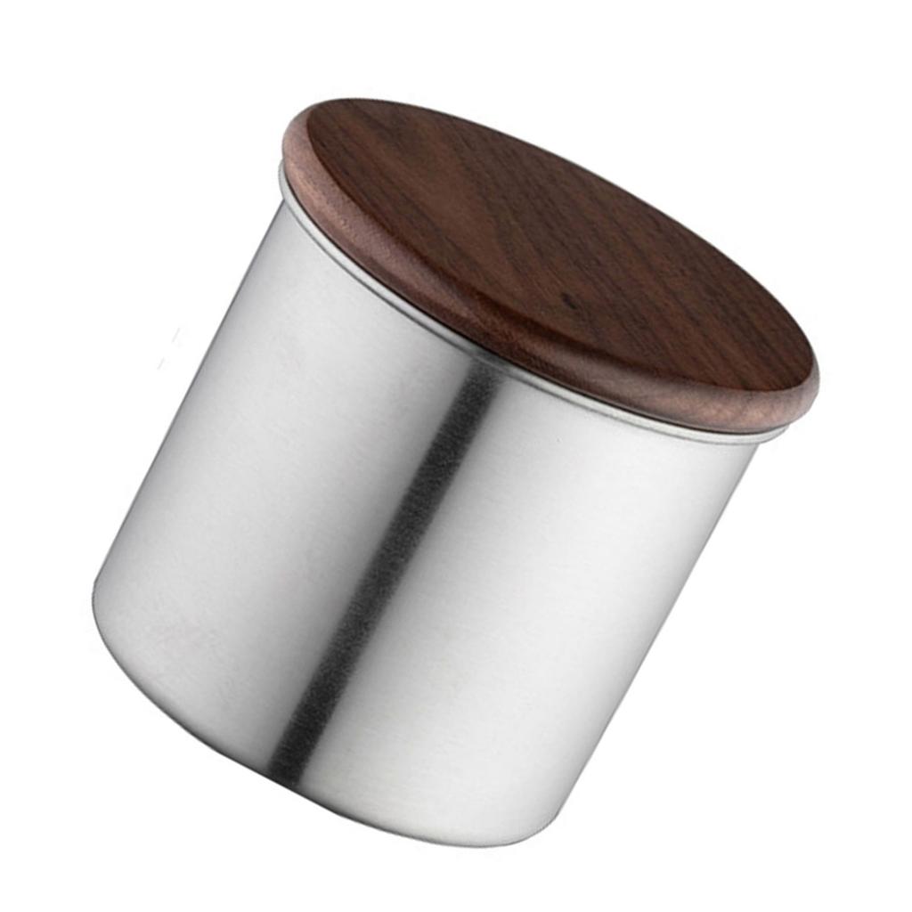 Tragbarer runder Kaffeebehälter Edelstahl Kaffeedose Kaffeevorratsglas Perfektes Geschenk für Kaffeeliebhaber
