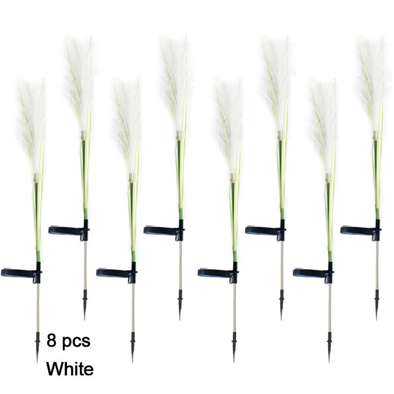 1~8PCS LED Solar Garden Lamp Waterproof Reed Light Outdoor Lawn Yard Garden Christmas Decoration Light Decor Solar Power Lights