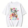 2026 Sommer Niedliche Powerpuff Girls Familien-Matching T-Shirts Cartoon-Druck Baumwoll-T-Shirts Lässige Kurzarm-Oberteile für Kinder und Erwachsene