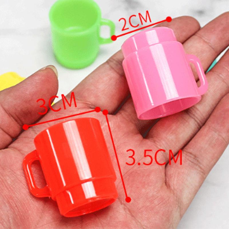 Mini Mug Cup Plastic Tableware Drink Wine Bottles Goblets Beer Accessories Doll House Miniatures