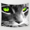 1pc 145cmx125cm Green Eyed Kitty Printed Tapestry Wall Hanging Tapestry Tablecloth Dustproof Cover