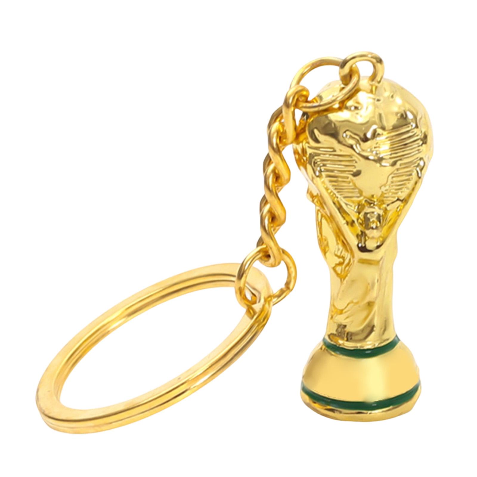 Metal Trophy Keychain Pendant, Fan Gift Decoration, Football Merchandise, Football Trophy Ornament One Size