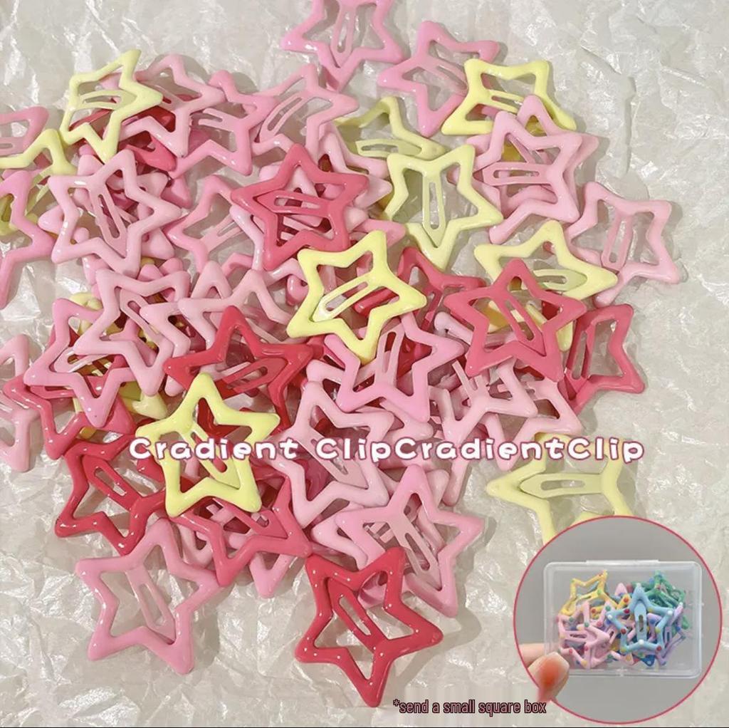 Y2K Star Hair Clips: Cute Five-Pointed Star Accessories for Kids' Side Bangs.