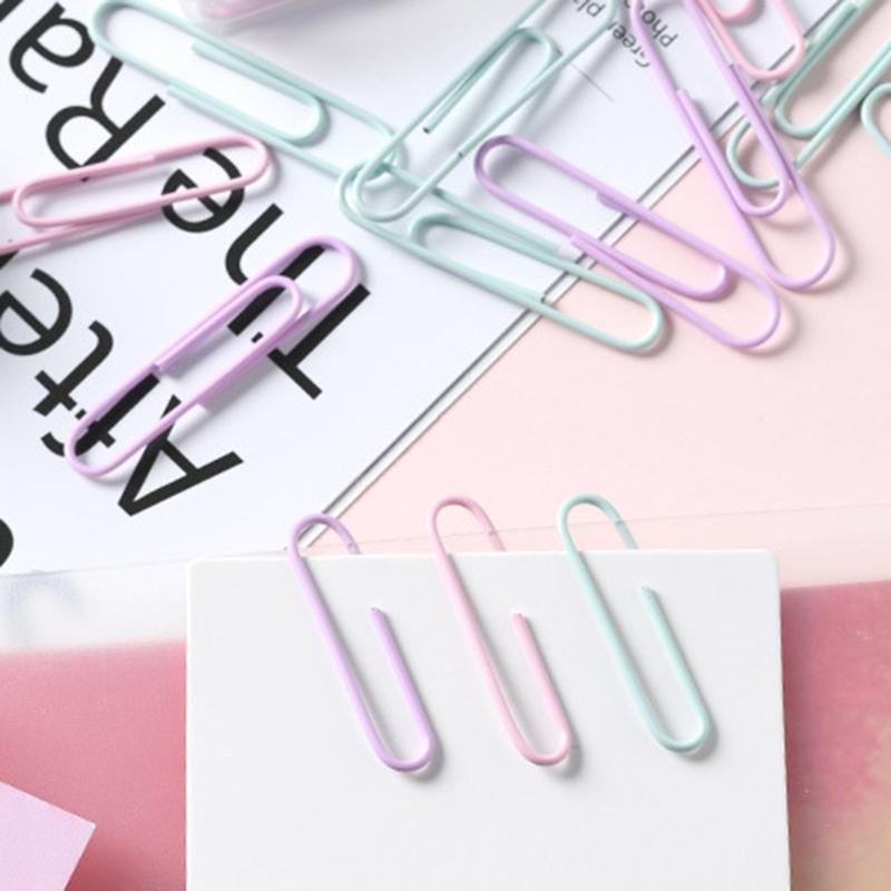 Urocze spinacze do papieru w kolorach makaroników 20/50 sztuk Spinacze do papieru 28 mm / 50 mm Trwałe, odporne na rdzę Spinacze do papieru do dokumentów, majsterkowania