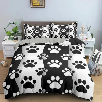 Top Dog Bone Bedding Set Child Duvet Cover Set Bed Set Duvet Cover 220x240 with 12 Pillowcase Comforter Bedding Sets Twin Queen