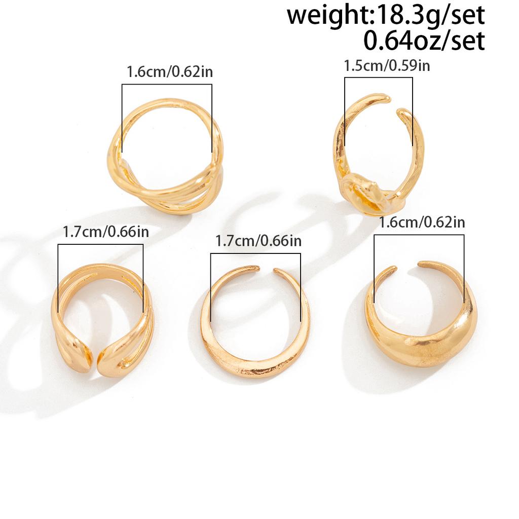 DIEZI New Sweet Cool Geometric Metal Finger Rings For Women Girls Men Gift Punk Gold Silver Color Knuckle Joint Ring Jewelry