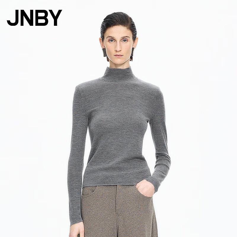 

JNBY Women s Slim Fit Wool Blend Turtleneck Sweater M