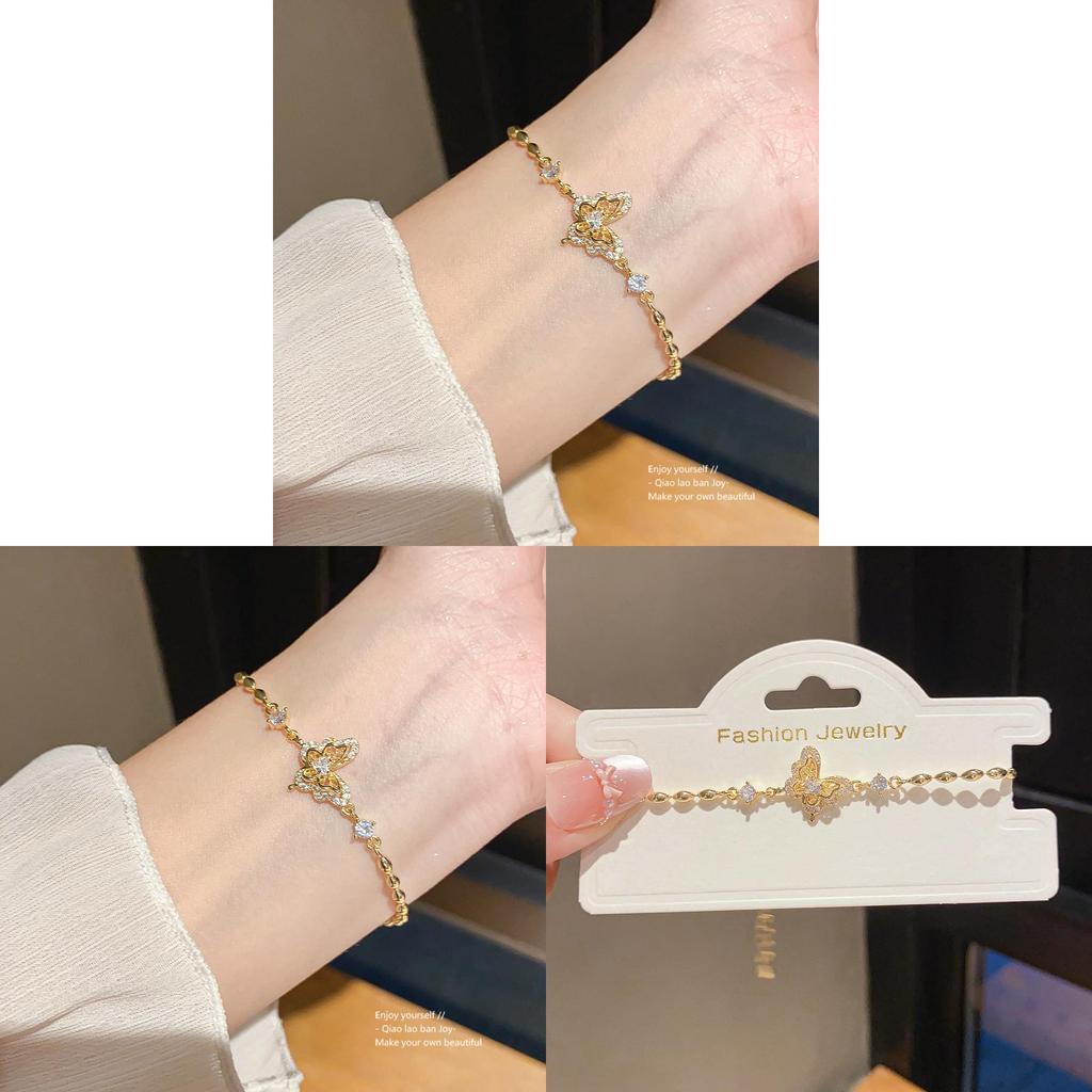 Copper Zircon Insect Design Fashion Hand Chain For Women Office Wear