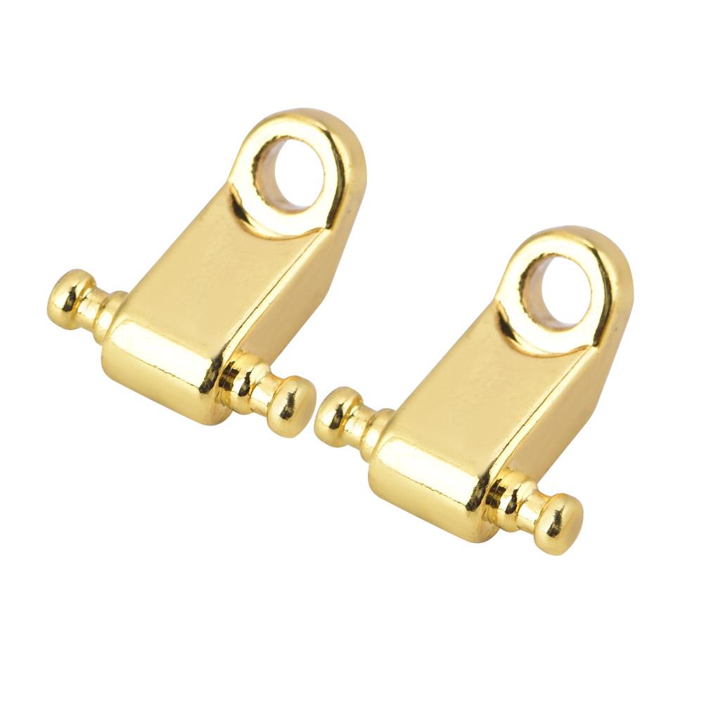2PCS Roller String Tree Retainer with Screw Accessory for Electric Guitar Bass (Gold)