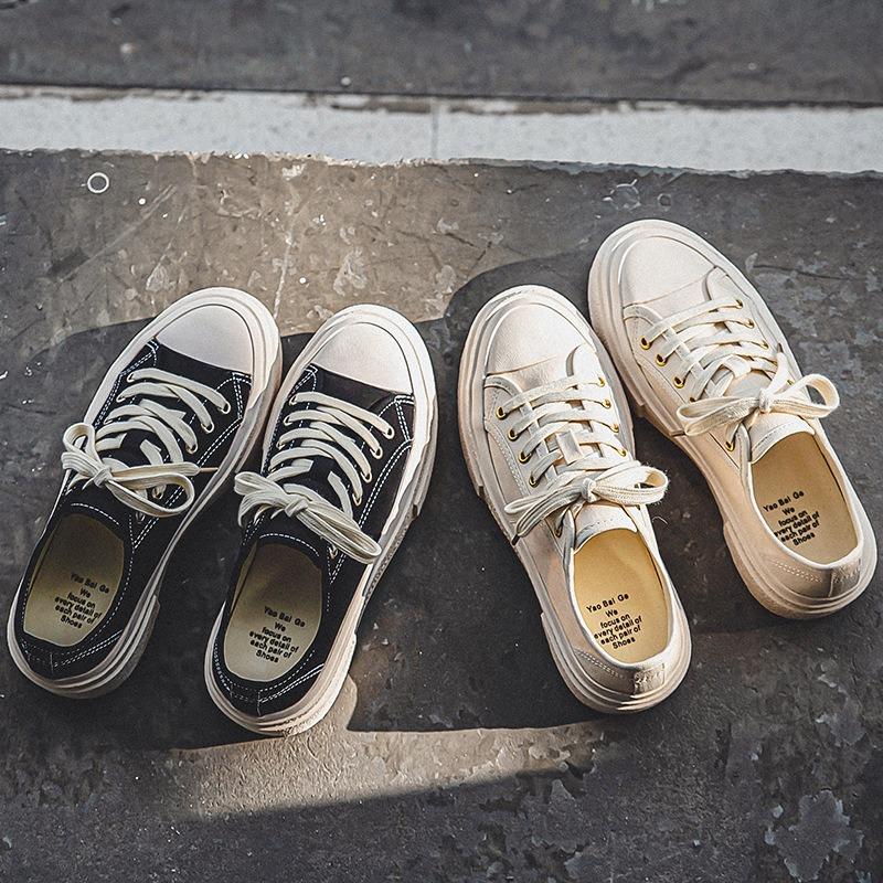 3168 niche canvas shoes men's new platform casual sports board shoes British retro tooling men's shoes