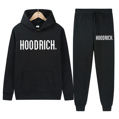 Ensemble de survêtement à capuche pour homme avec imprimé de lettres audacieuses Tenue de sport décontractée Tenue Hip Hop