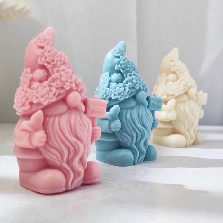 Epoxy Dwarf Plaster Mold for Soap Gnome Resin Molds Christmas Home Decoration