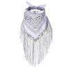Cowgirl Bandanas Sequin Bachelorette Bandanas Disco Fashion Neckerchief Bandanas Cowgirl Bachelorette Fringe Bandanas