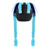 2pcs Motorcycle Helmets Ponytail with Bowknot Detachable Suction Cup Helmets Pigtail Universal Helmets Braid Multi Color