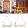 6Pack Farmhouse Wedding Sign Reserved Signs for Wedding Chairs Hanging Wooden Reserved Seating Signs with Rope  L
