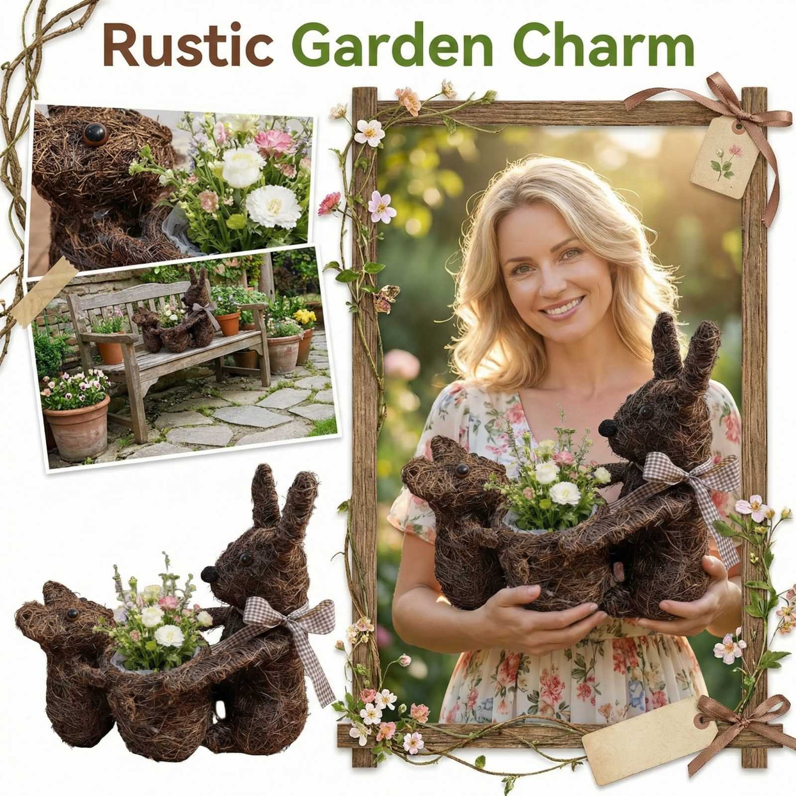 Creative Flower Baskets For Garden Decoration And Patio Decoration, Cute Flower Baskets One Size