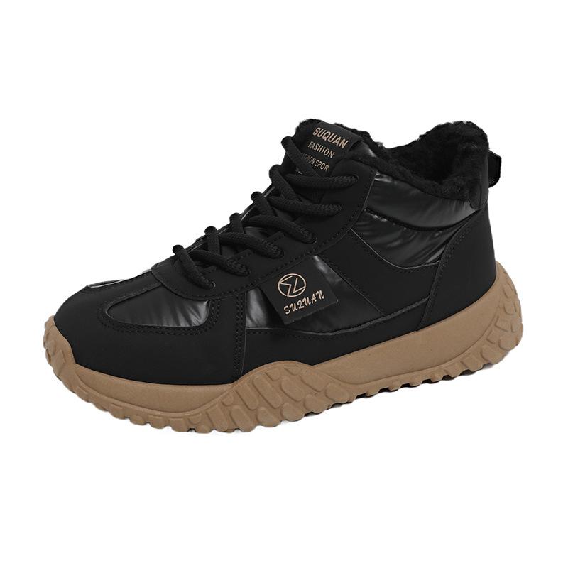 Women Boots Winter Plush Warm Thick Soled 2026 New Snow Boots Cold-proof Women Cotton Shoes Platform High-top Sneakers Botas
