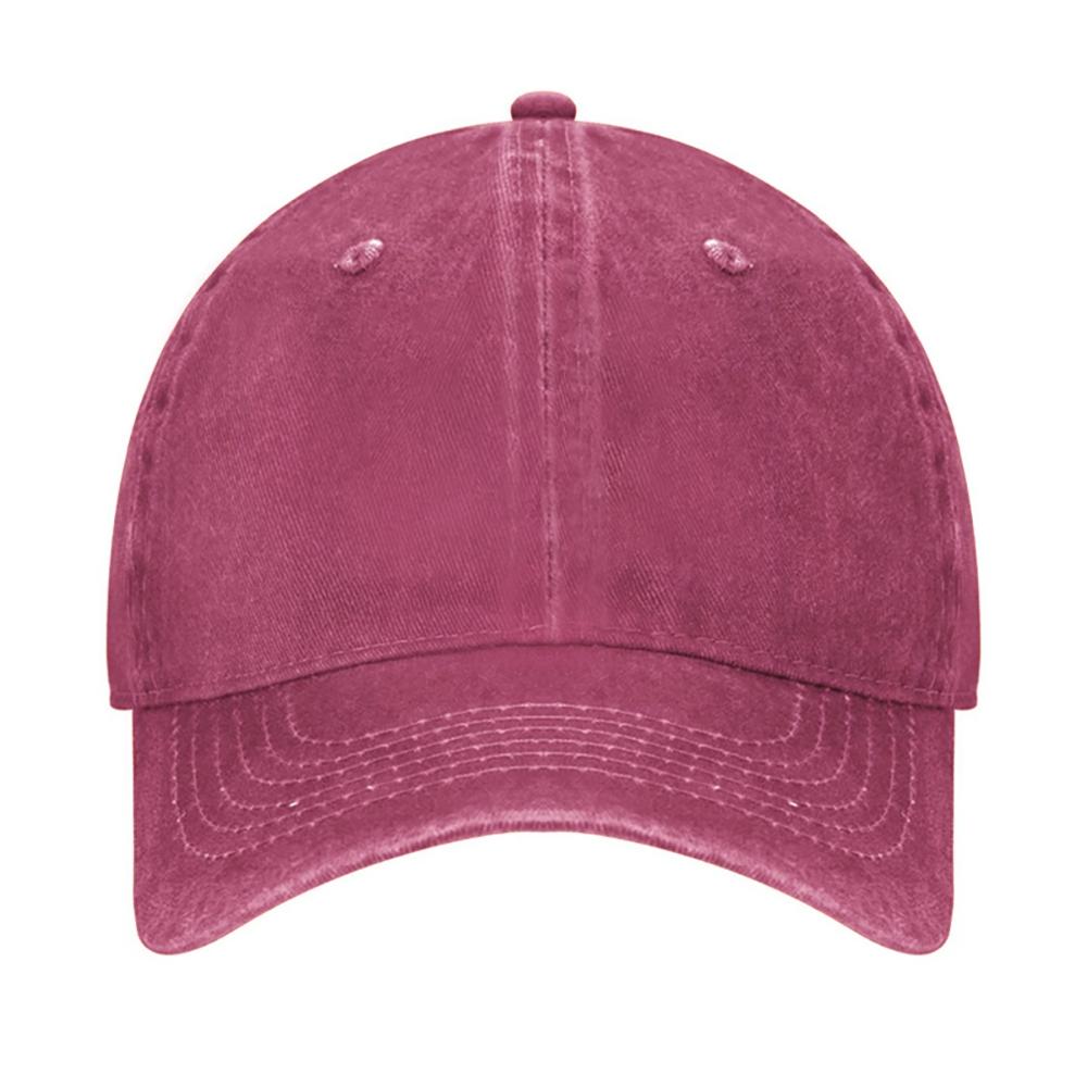 Vintage Distressed Denim 6-Panel Baseball Cap with Customizable Logo Curved Brim Ready To Ship for Unisex