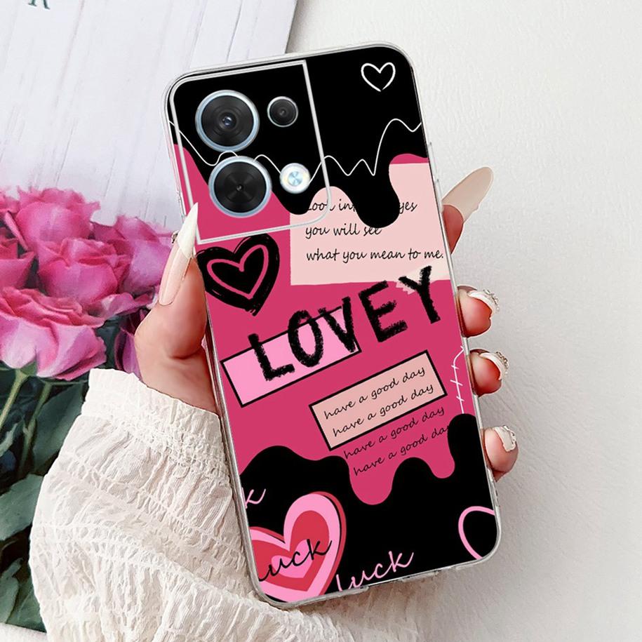 For OPPO Reno 8 Case CPH2359 Cover Cute Cartoon Cat Carp Lion Soft Silicone Shockproof Bumper For OPPO Reno8 Pro 5G CPH2357 Capa