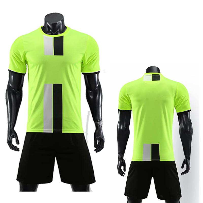 Kids Short Sleeve Blue Soccer Jersey Set Purple Adult Football Uniform Man Green Team Soccer Shirt