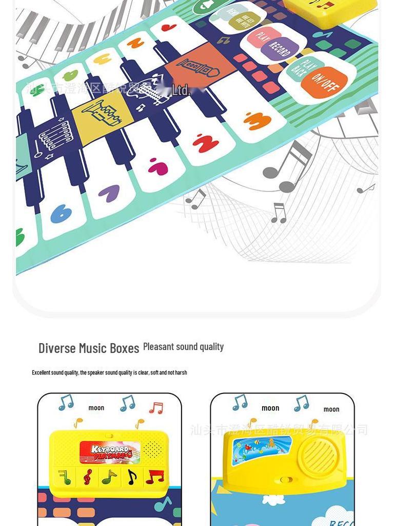 Children's Double Piano Mat: Interactive Two-Player Dance and Music Mat for Parent-Child Fun