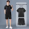 Men's Ice Silk Quick-Dry Fitness T-Shirt & Shorts Set - Short Sleeve Sportswear for Summer, Ideal for Basketball, Running, and Training.