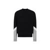 Color Block Crew Neck Pullover Cashmere Sweater Men Sweater Black 3R1MX6-1MDTZ-0920